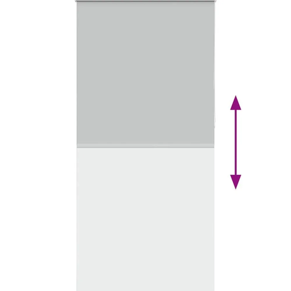 vidaXL Estor Enrollable Opaco 110x230 cm Tela Ancho 105,7cm Gris claro