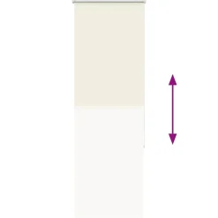 vidaXL Estor Enrollable Opaco blanco roto 40x130 cm Tela Ancho 35,7 cm Blanco crudo Online