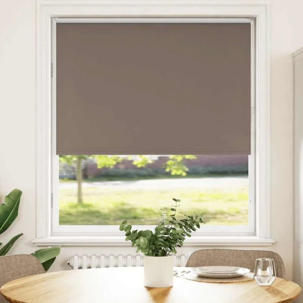vidaXL Estor Enrollable Opaco Color 105x130 cm Tela Ancho 100,7cm Café Outlet