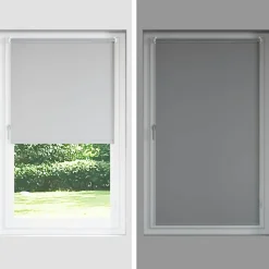vidaXL Estor enrollable opaco 84,4x175 cm, ancho de tela 80 cm, color blanco roto Blanco crudo Best