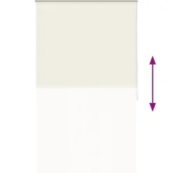 vidaXL Estor enrollable opaco 84,4x175 cm, ancho de tela 80 cm, color blanco roto Blanco crudo Best
