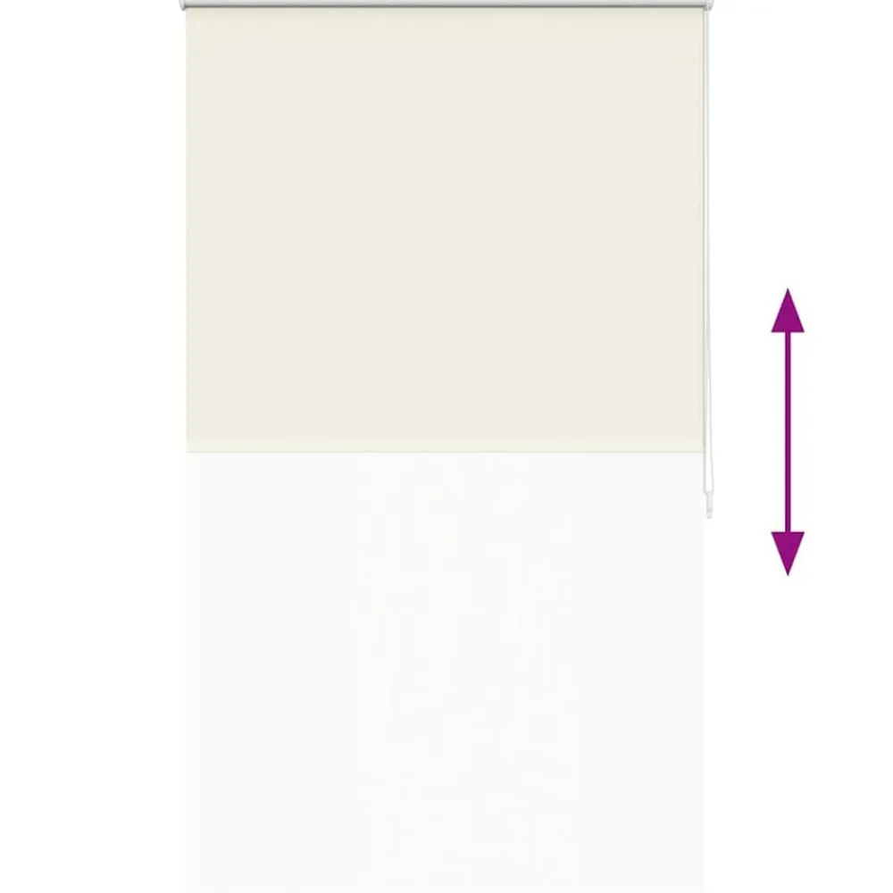 vidaXL Estor enrollable opaco 84,4x175 cm, ancho de tela 80 cm, color blanco roto Blanco crudo Best