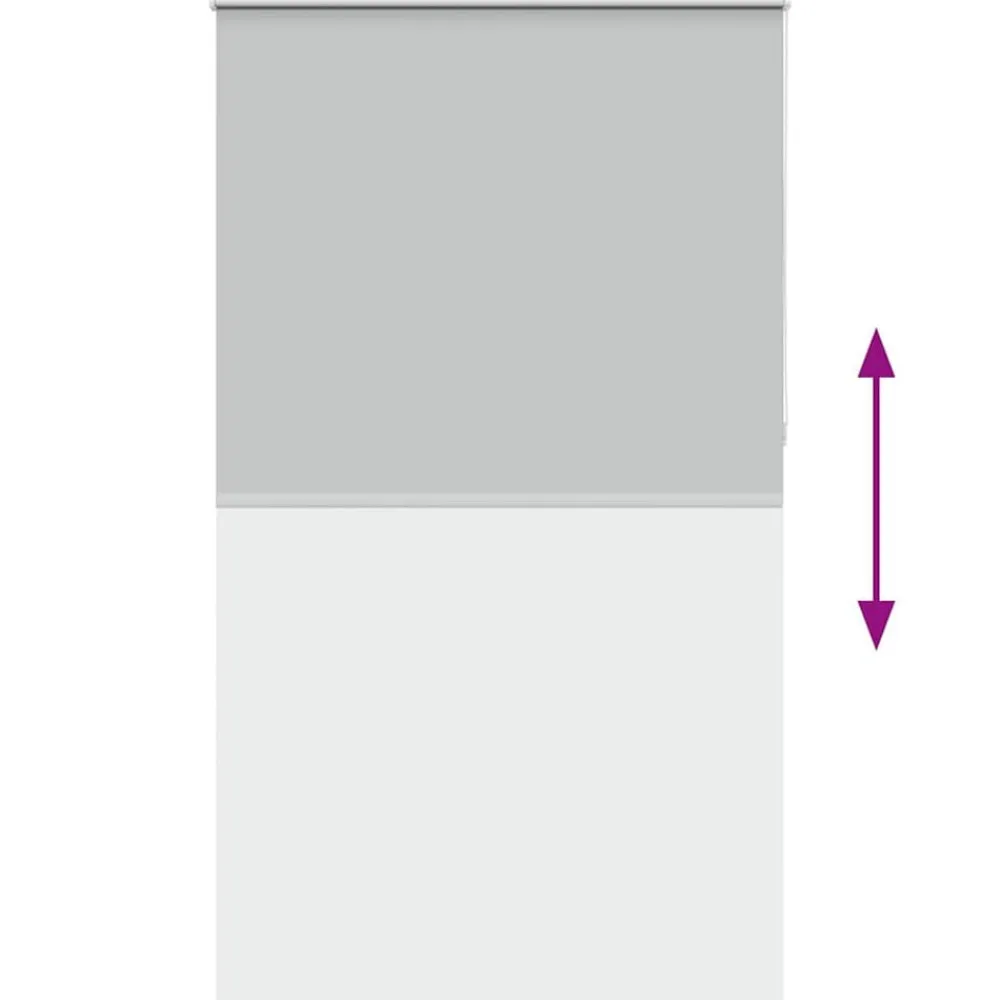 vidaXL Estor Enrollable Opaco 140x230cm Tela Ancho 136,6cm Gris claro New