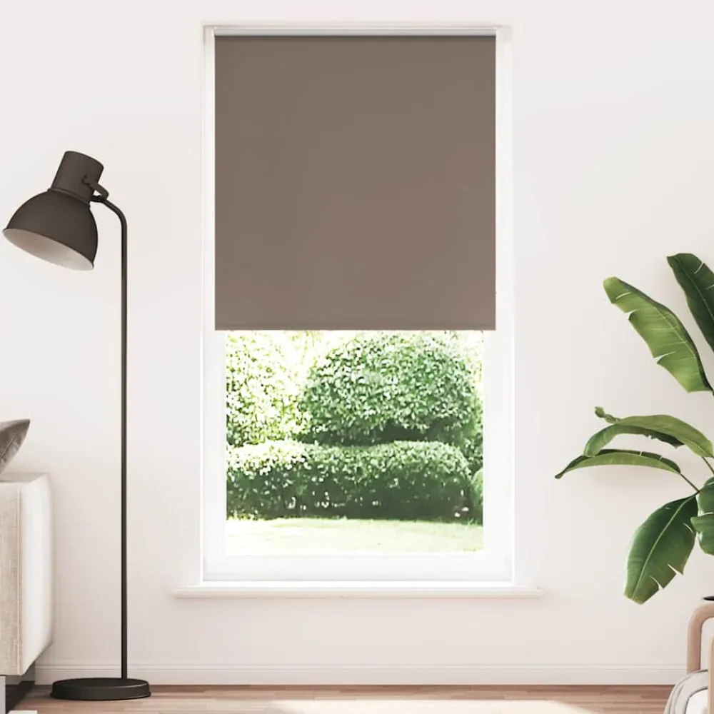 vidaXL Estor Enrollable Opaco Color 115x210cm Tela Ancho 110,7cm Café Outlet