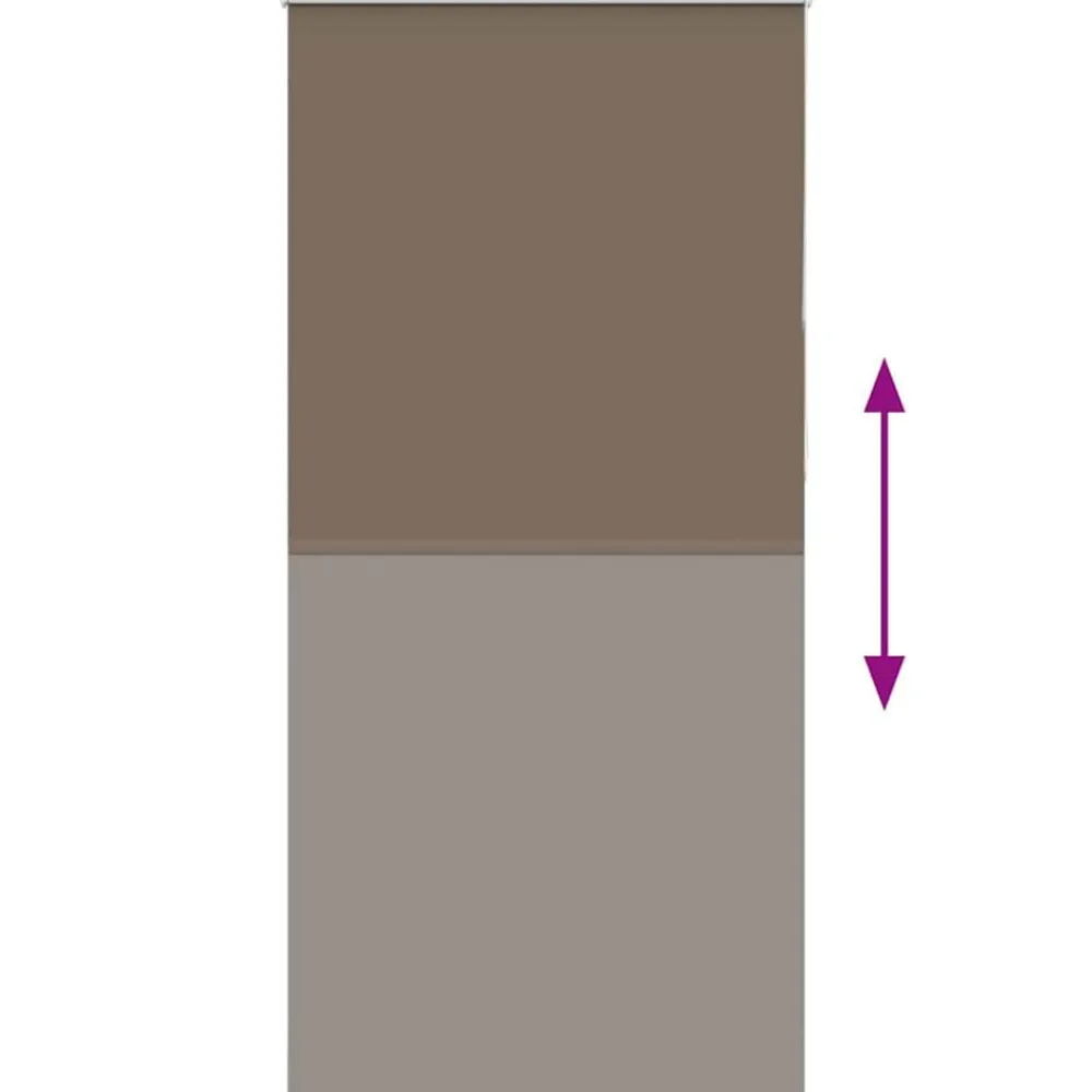 vidaXL Estor Enrollable Opaco Color 115x210cm Tela Ancho 110,7cm Café Outlet