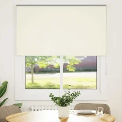 vidaXL Estor Enrollable Opaco Blanco Roto 130x130cm Tela Ancho 126,6cm Blanco crudo