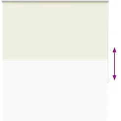 vidaXL Estor Enrollable Opaco Blanco Roto 130x130cm Tela Ancho 126,6cm Blanco crudo
