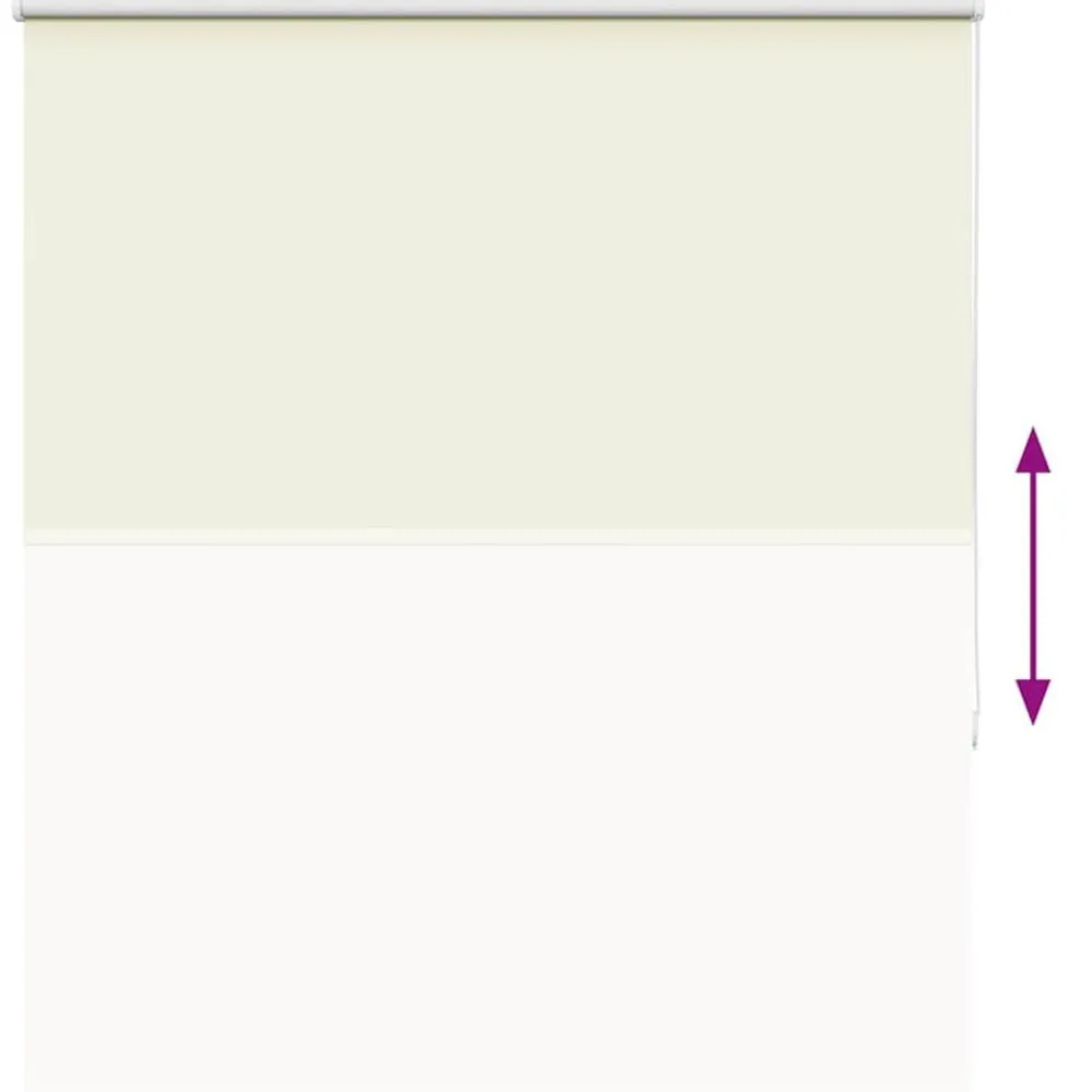 vidaXL Estor Enrollable Opaco Blanco Roto 130x130cm Tela Ancho 126,6cm Blanco crudo