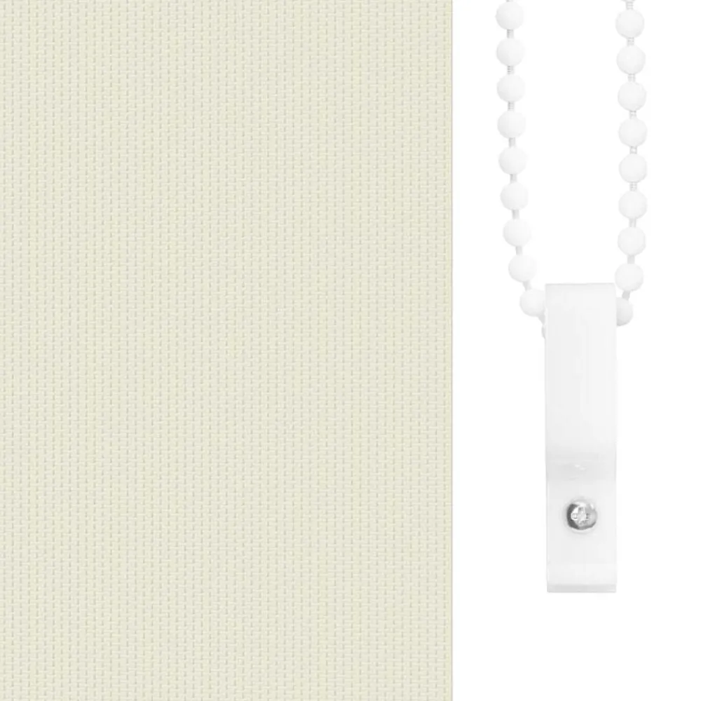 vidaXL Estor Enrollable Opaco Blanco Roto 130x130cm Tela Ancho 126,6cm Blanco crudo