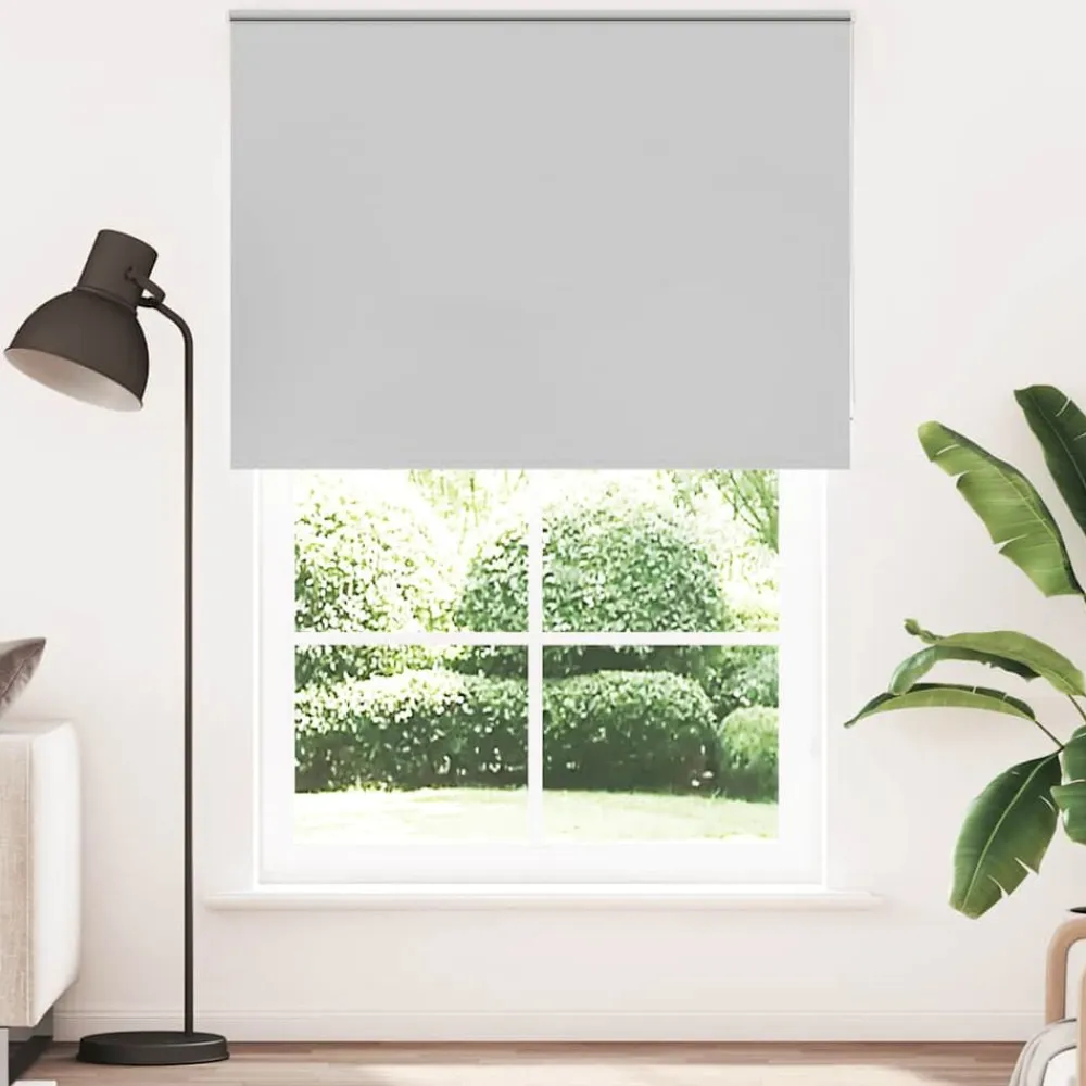 vidaXL Estor Enrollable Opaco 145x210 cm Tela Ancho 141,6cm Gris claro Sale