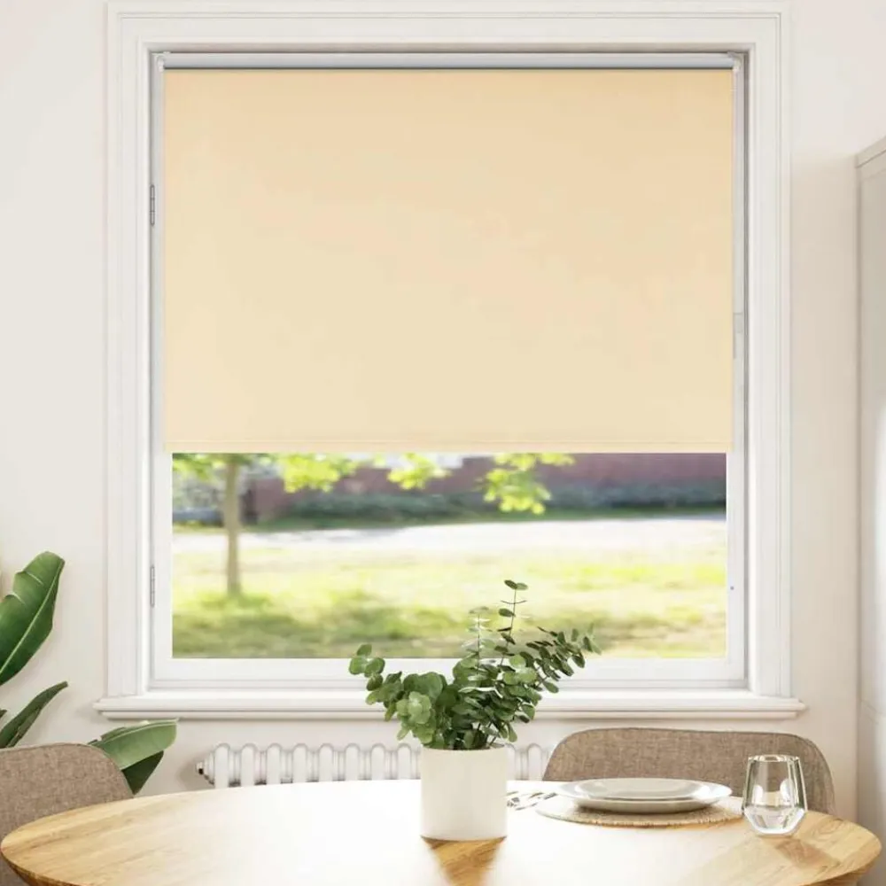 vidaXL Estor Enrollable Opaco 115x175 cm Tela Ancho 110,7 cm Beige Outlet