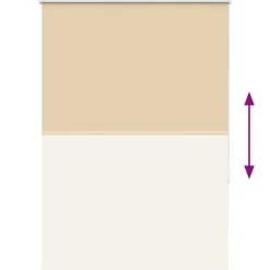 vidaXL Estor Enrollable Opaco 115x175 cm Tela Ancho 110,7 cm Beige Outlet