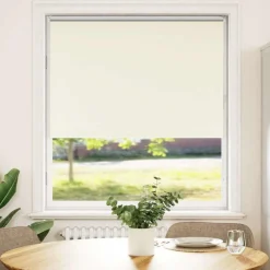 vidaXL Estor Enrollable Opaco Blanco Roto 105x130cm Tela Ancho 100,7cm Blanco crudo Clearance