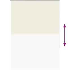 vidaXL Estor Enrollable Opaco Blanco Roto 105x130cm Tela Ancho 100,7cm Blanco crudo Clearance