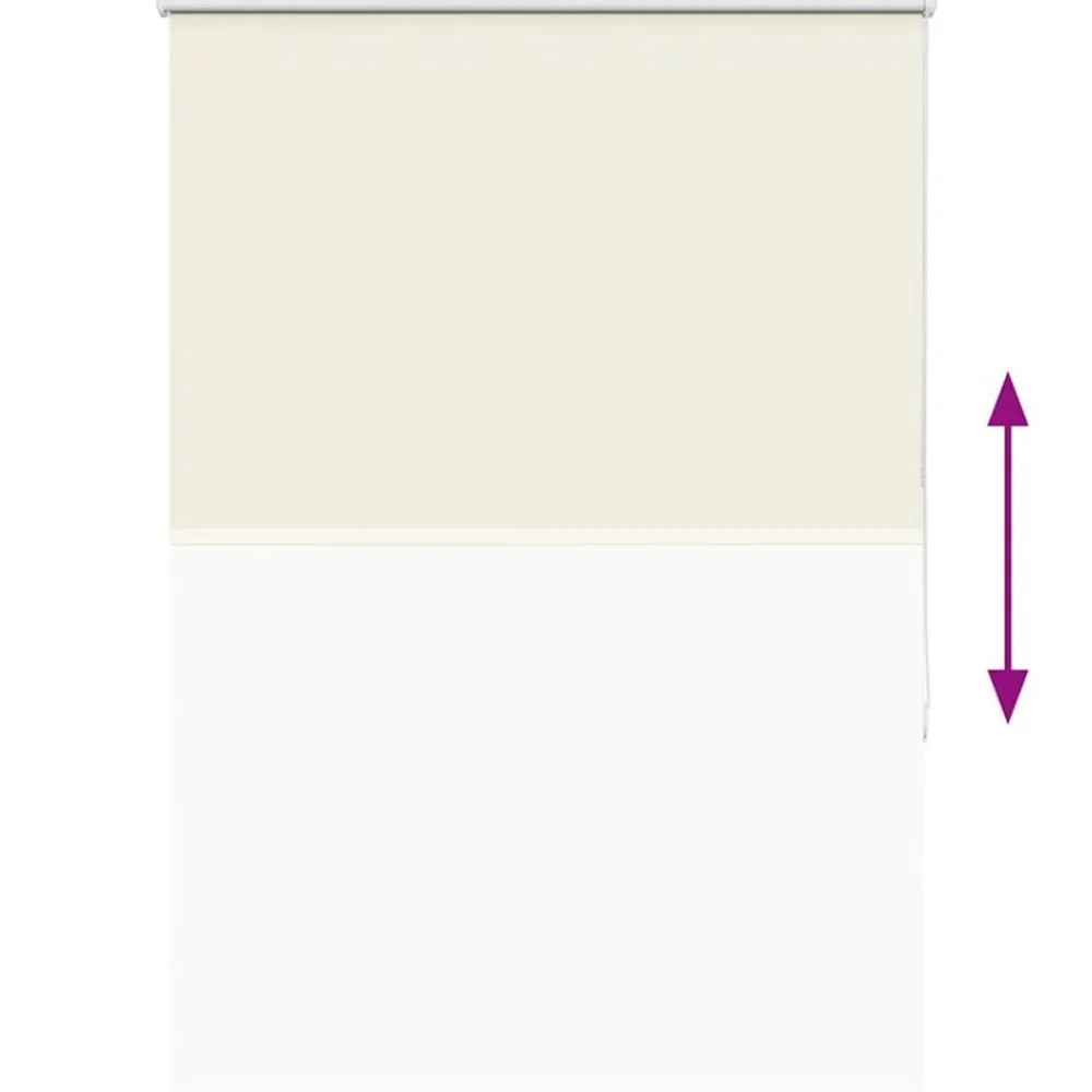 vidaXL Estor Enrollable Opaco Blanco Roto 105x130cm Tela Ancho 100,7cm Blanco crudo Clearance