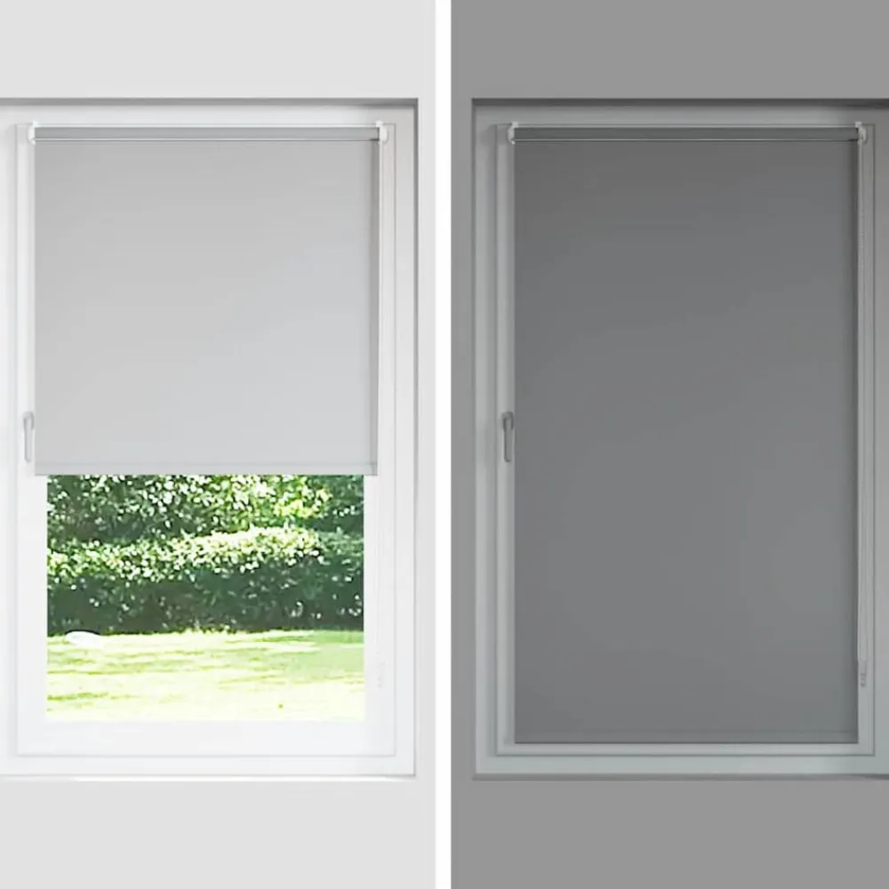 vidaXL Estor Enrollable Opaco Blanco Roto 105x130cm Tela Ancho 100,7cm Blanco crudo Clearance