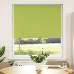 vidaXL Decoración-Estor Enrollable Opaco hojas verde 105x130cm Tela Ancho 100,7cm