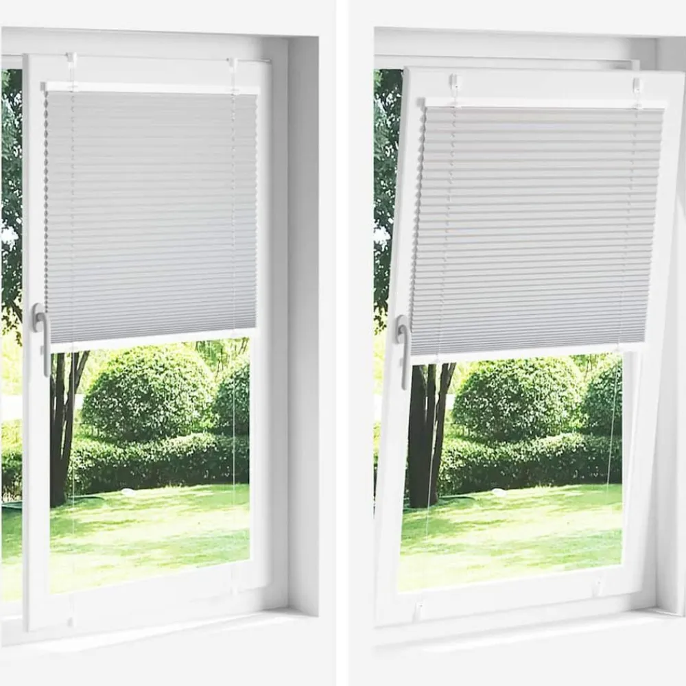 vidaXL Decoración-Estor Plisado 40x100 cm Tela Ancho 39,4 cm Poliéster