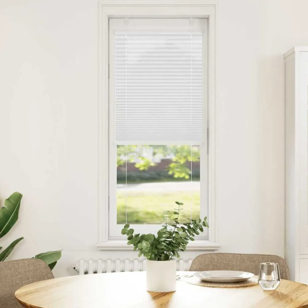 vidaXL Estor Plisado 40x100 cm Tela Ancho 39,4 cm Poliéster Blanco