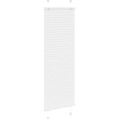 vidaXL Estor Plisado 40x100 cm Tela Ancho 39,4 cm Poliéster Blanco
