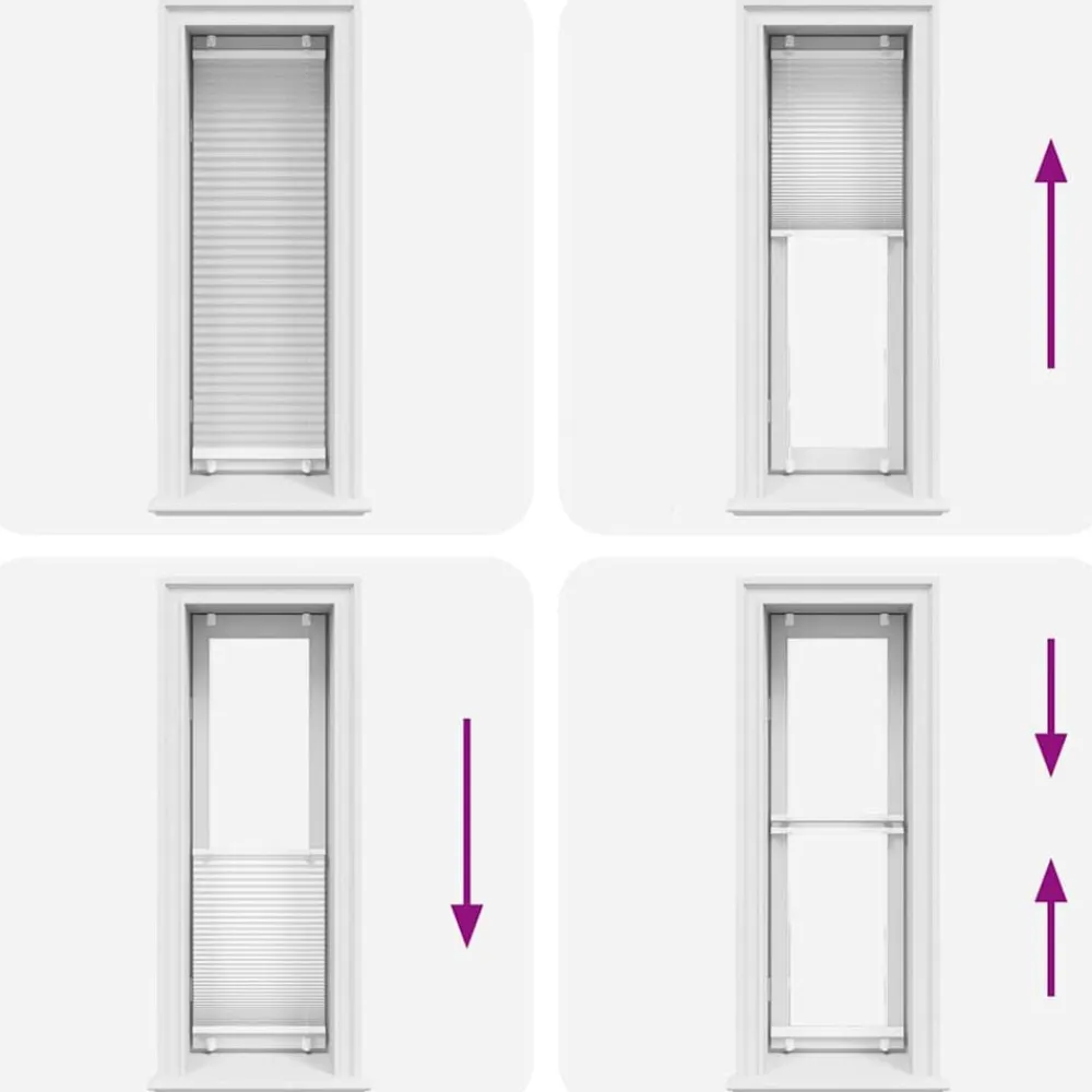 vidaXL Estor Plisado 40x100 cm Tela Ancho 39,4 cm Poliéster Blanco