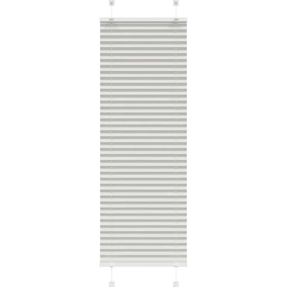 vidaXL Estor Plisado 40x100 cm Tela Ancho 39,4 cm Poliéster Gris claro Clearance