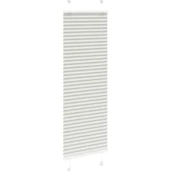 vidaXL Estor Plisado 40x100 cm Tela Ancho 39,4 cm Poliéster Gris claro Clearance
