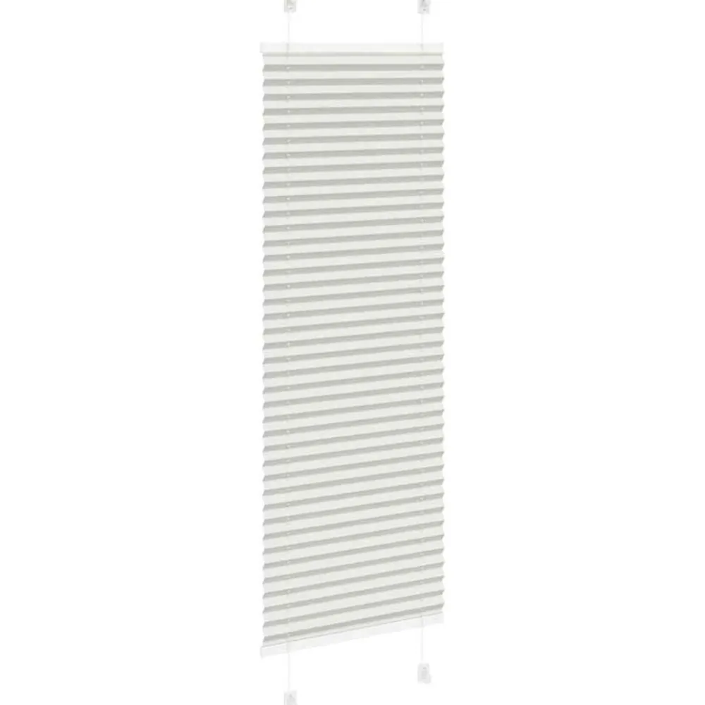 vidaXL Estor Plisado 40x100 cm Tela Ancho 39,4 cm Poliéster Gris claro Clearance
