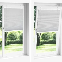 vidaXL Estor Plisado 40x100 cm Tela Ancho 39,4 cm Poliéster Gris claro Clearance