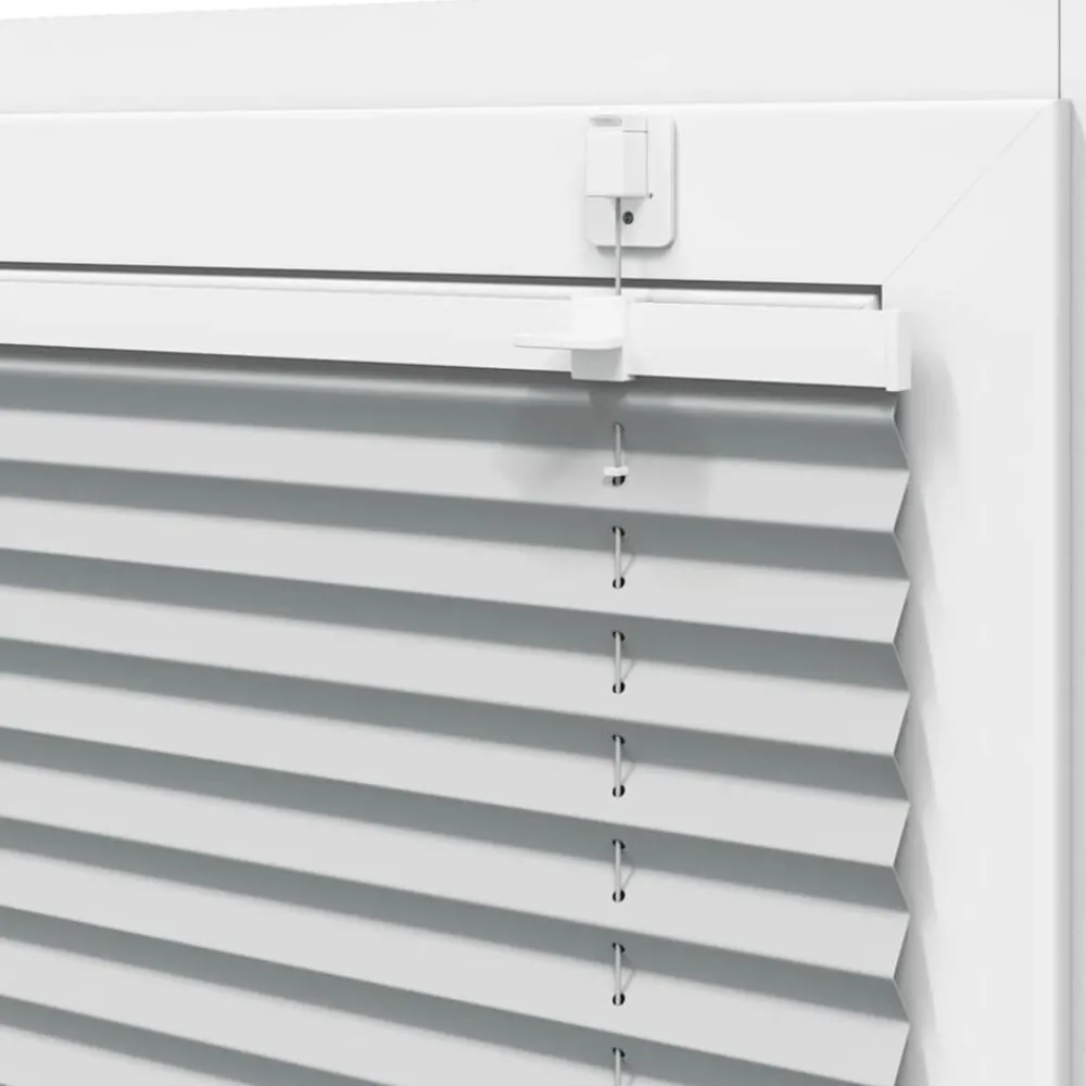 vidaXL Estor Plisado 40x100 cm Tela Ancho 39,4 cm Poliéster Gris claro Clearance