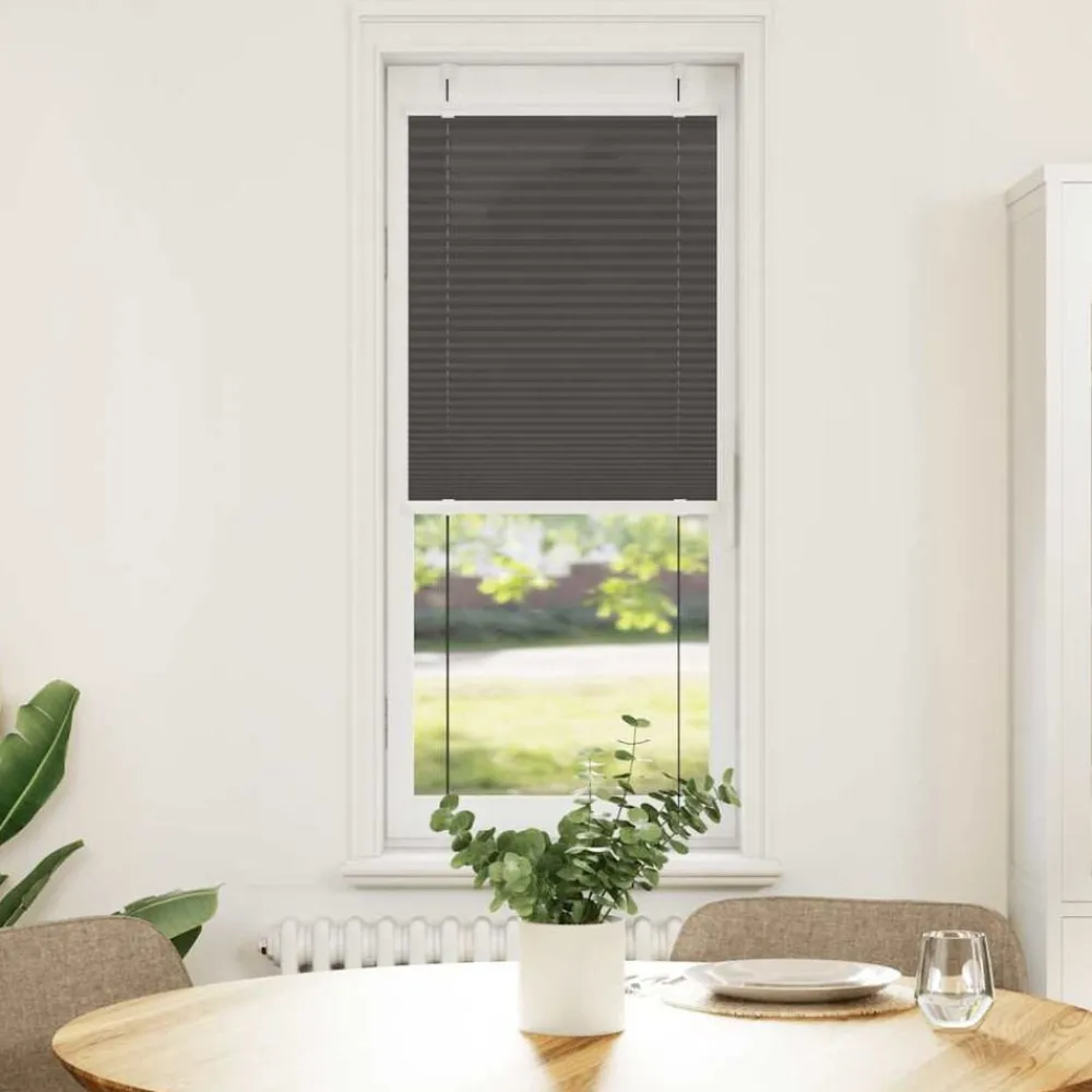 vidaXL Decoración-Estor Plisado 40x100 cm Tela Ancho 39,4 cm Poliéster