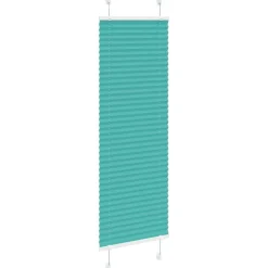 vidaXL Estor Plisado verde petróleo 40x100 cm Tela Ancho 39,4 cm Verde petr&oacute;leo Outlet