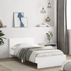 vidaXL Camas Y Accesorios-Estructura cama con cabecero madera ingeniería 100x200cm