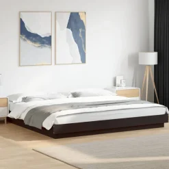 vidaXL Camas Y Accesorios-Estructura cama con luces LED madera ingeniería 200x200cm