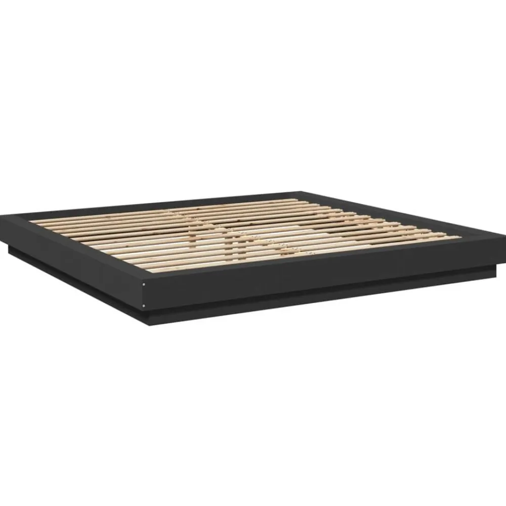 vidaXL Camas Y Accesorios-Estructura cama con luces LED madera ingeniería 200x200cm