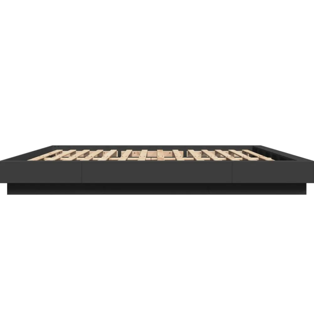 vidaXL Camas Y Accesorios-Estructura cama con luces LED madera ingeniería 200x200cm