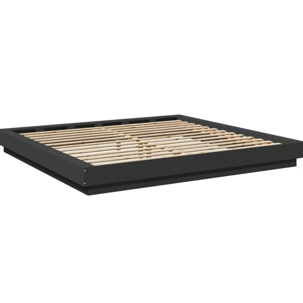 vidaXL Camas Y Accesorios-Estructura cama con luces LED madera ingeniería 200x200cm