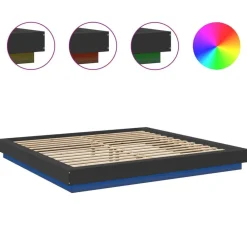 vidaXL Camas Y Accesorios-Estructura cama con luces LED madera ingeniería 200x200cm