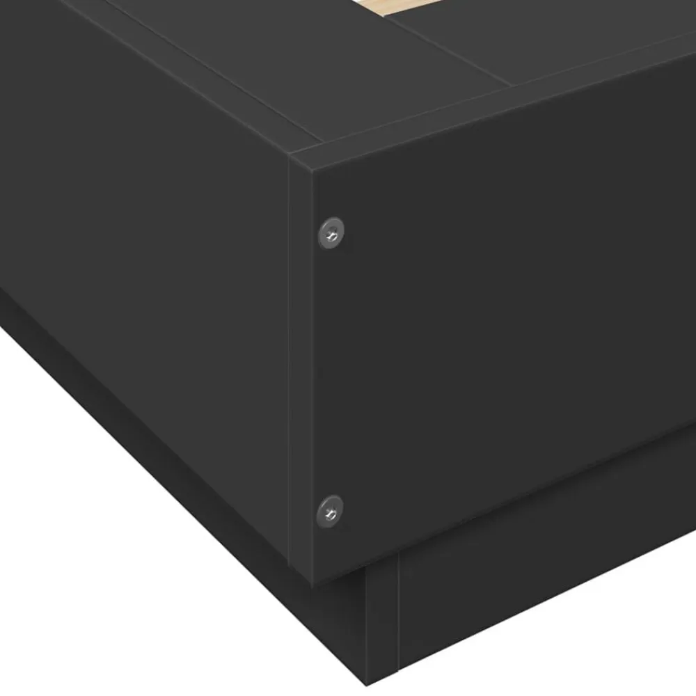 vidaXL Camas Y Accesorios-Estructura cama con luces LED madera ingeniería 200x200cm