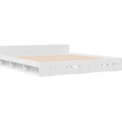 vidaXL Estructura cama con cajones madera ingeniería blanca 200x200 cm Blanco Sale