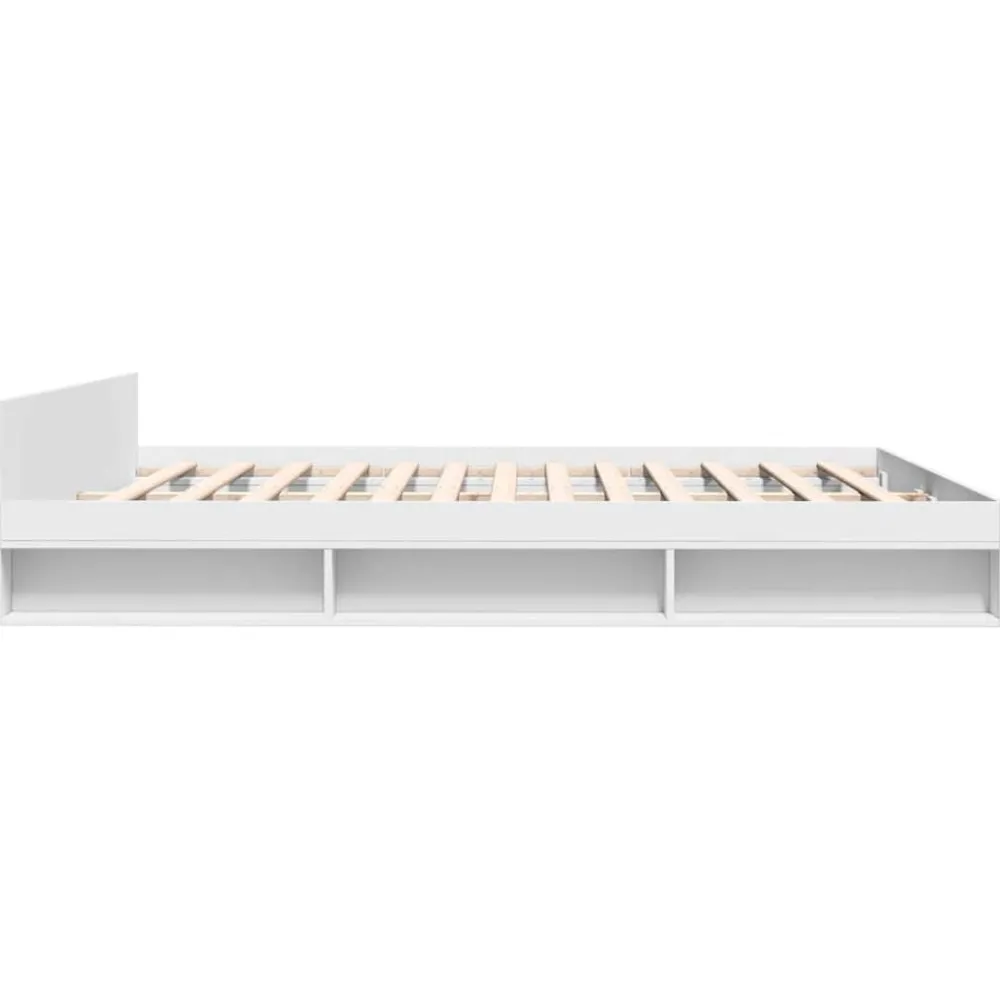 vidaXL Estructura cama con cajones madera ingeniería blanca 200x200 cm Blanco Sale
