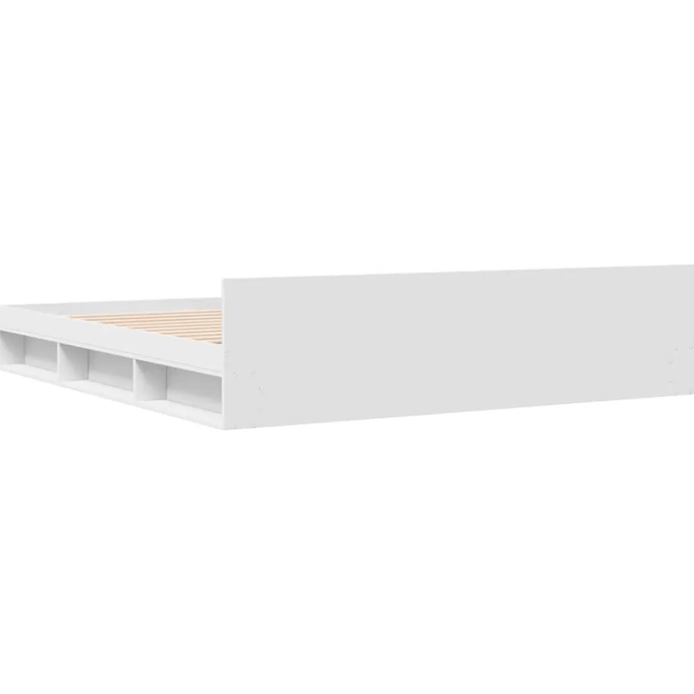 vidaXL Estructura cama con cajones madera ingeniería blanca 200x200 cm Blanco Sale