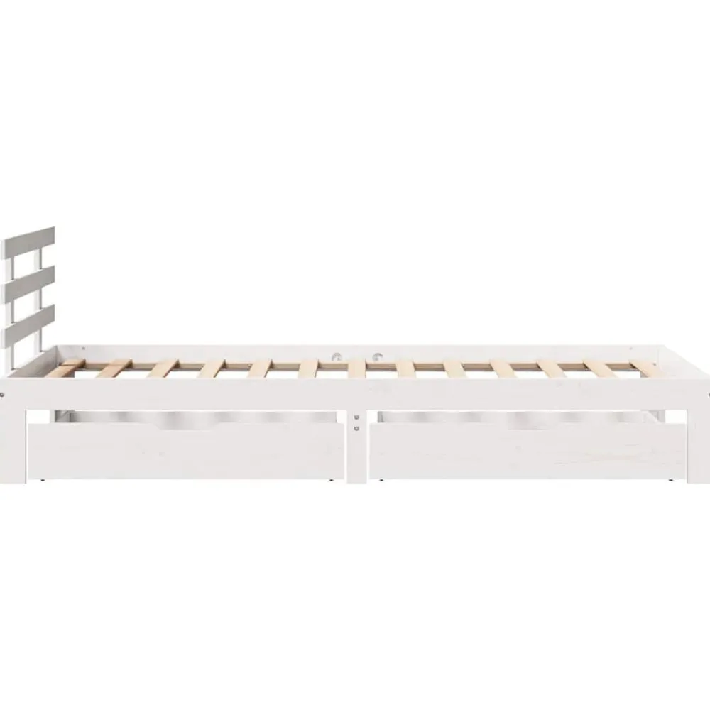 vidaXL Camas Y Accesorios-Estructura cama con cajones madera maciza pino 75x190 cm