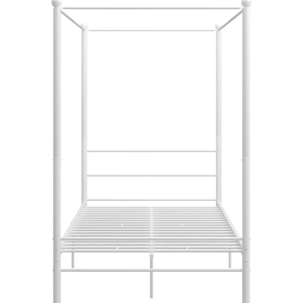 vidaXL Estructura cama con dosel sin colchón metal 120x200 cm Blanco Hot