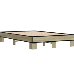 vidaXL Camas Y Accesorios-Estructura cama madera ingeniería metal 120x200 cm