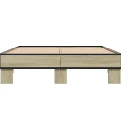 vidaXL Camas Y Accesorios-Estructura cama madera ingeniería metal 120x200 cm