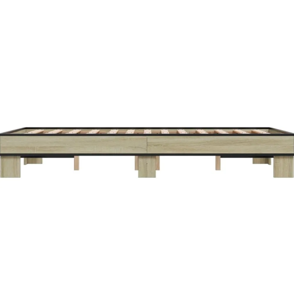 vidaXL Camas Y Accesorios-Estructura cama madera ingeniería metal 120x200 cm
