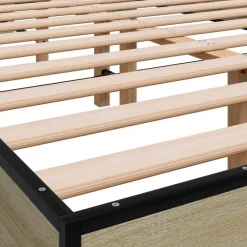 vidaXL Camas Y Accesorios-Estructura cama madera ingeniería metal 120x200 cm
