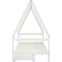 Niños vidaXL Mobiliario Para Bebés Y Niños Pequeños-Estructura cama niños con cajones madera pino 80x200 cm