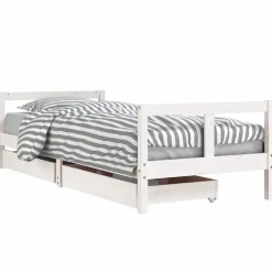 vidaXL Estructura cama niños con cajones madera pino 80x200 cm Blanco Hot